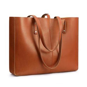Genuine Leather Shoulder Tote Bag Large Handbag Work Purse ;)